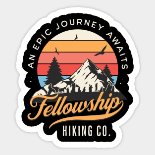 Fellowship Hiking Co - An Epic Journey Awaits - Black - Fantasy Sticker